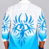 Cyan Phoenix Shirt Back Portrait Men’s Cyan Phoenix Printed Ombre Shirt – Full Sleeve Casual Shirt