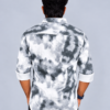 Marbled Shirt Studio Back Portrait Men’s Grey & White Abstract Printed Cotton Shirt – Full Sleeve